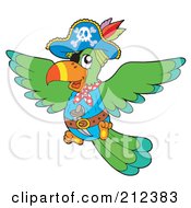 Poster, Art Print Of Flying Pirate Parrot