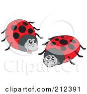 Poster, Art Print Of Digital Collage Of Two Ladybugs