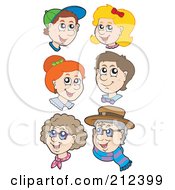 Poster, Art Print Of Digital Collage Of Children Adults And Seniors