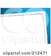 Royalty Free RF Clipart Illustration Of A Corner Of A Blank Business Card Over Blue by michaeltravers