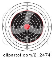 White Black And Red Rifle Target