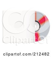 Poster, Art Print Of Reflective Red And Silver Cd Emerging From A Sleeve