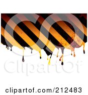 Poster, Art Print Of Grungy Dripping Hazard Stripes