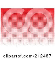 Royalty Free RF Clipart Illustration Of A Gradient Red To White Halftone Background