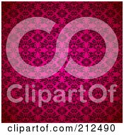 Royalty-Free (RF) Clipart Illustration of a Pink Seamless Gothic Pattern Background by michaeltravers #COLLC212490-0111