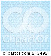 Royalty Free RF Clipart Illustration Of A Pale Blue Seamless Gothic Pattern Background