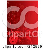 Poster, Art Print Of Gradient Red Foliage Background