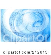 Poster, Art Print Of Swirl Of Blue Water Droplets