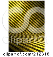 Background Of Grungy Yellow And Black Hazard Stripes Crossing