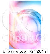 Bright Fractal Over A Pastel Swirl Background