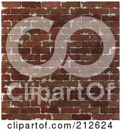 Royalty Free RF Clipart Illustration Of A 3d Seamless Aged Red And Brown Brick Wall Background by Arena Creative