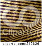 Royalty Free RF Clipart Illustration Of A Background Of Grungy Thick Yellow And Black Hazard Stripes Crossing by Arena Creative