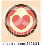Royalty Free RF Clipart Illustration Of A Protect Love Circle by Cherie Reve