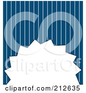 Poster, Art Print Of Background Template Of White Space Over Blue And White Stripes