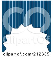 Royalty Free RF Clipart Illustration Of A Background Template Of White Space Over Blue And White Stripes