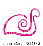 Royalty Free RF Clipart Illustration Of A Pink Swirl Snail by Cherie Reve