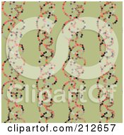 Poster, Art Print Of Seamless Repeat Background Of Colorful Dot Spirals On Tan