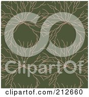 Poster, Art Print Of Seamless Repeat Background Of Twigs On Green