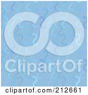 Poster, Art Print Of Seamless Repeat Background Of Blue Bubbly Swirls