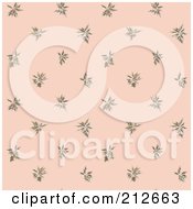 Royalty Free RF Clipart Illustration Of A Seamless Repeat Background Of Leaves On Pink