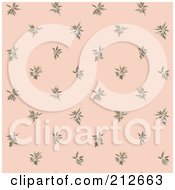 Poster, Art Print Of Seamless Repeat Background Of Leaves On Pink