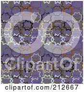 Royalty Free RF Clipart Illustration Of A Seamless Repeat Background Of Colorful Star Shapes Over Purple