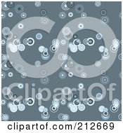 Poster, Art Print Of Seamless Repeat Background Of Blue Circles On Blue