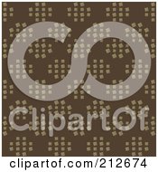 Poster, Art Print Of Seamless Repeat Background Of Circles Of Tan Squares On Brown