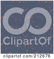 Royalty Free RF Clipart Illustration Of A Seamless Repeat Background Of Orange Specks On Blue