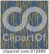 Royalty Free RF Clipart Illustration Of A Seamless Repeat Background Of Yellow Ovals On Blue
