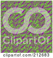 Royalty Free RF Clipart Illustration Of A Seamless Repeat Background Of Bright Green Linse On Purple