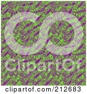 Poster, Art Print Of Seamless Repeat Background Of Bright Green Linse On Purple