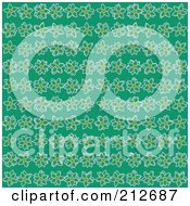 Royalty Free RF Clipart Illustration Of A Seamless Repeat Background Of Green Flowers