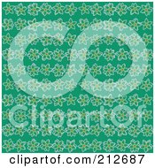 Poster, Art Print Of Seamless Repeat Background Of Green Flowers