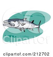 Poster, Art Print Of Swimming Barracuda Fish