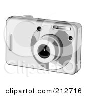 Royalty Free RF Clipart Illustration Of A Point And Shoot Camera