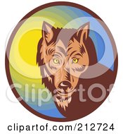 Royalty Free RF Clipart Illustration Of A Wolf Logo