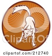 Royalty Free RF Clipart Illustration Of An Attacking Wolf Logo