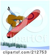 Poster, Art Print Of Snowboarder In The Mountains - 5