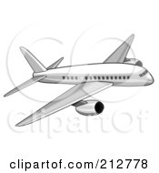 Poster, Art Print Of White Commercial Airliner