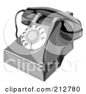 Royalty Free RF Clipart Illustration Of A Shiny Retro Phone