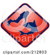 Red Scuba And Shark Logo