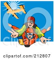 Poster, Art Print Of People Falling While Skydiving