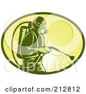 Royalty Free RF Clipart Illustration Of An Exterminator Logo