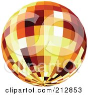 Poster, Art Print Of Reflective Orange Disco Ball