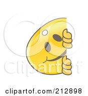 Poster, Art Print Of Golden Key Mascot Character Smiling Around A Blank Sign