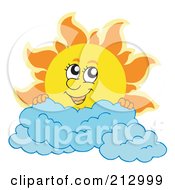 Poster, Art Print Of Summer Time Sun Smiling Over Clouds