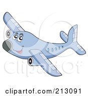 Royalty Free RF Clipart Illustration Of A Happy Airplane Character by visekart