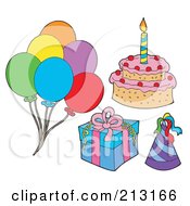Poster, Art Print Of Digital Collage Of Birthday Items - 2