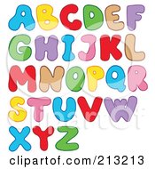 Poster, Art Print Of Digital Collage Of Colorful Bubbly Letters